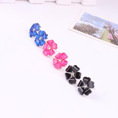 China 2018 Fashion American style lady party Heart ShapeEarringsSilver Many Colors Flower shapes for sale