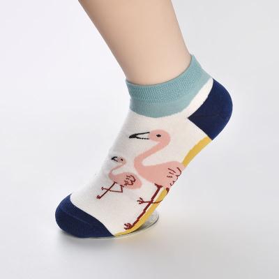 China New Spring Cotton Cartoon Anti-Bacterial Invisible Socks Summer Non-slip Women Slipper Socks Cute Candy Color Ankle Boat Socks Women for sale