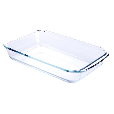 China Sustainable High Quality Borosilicate 1L Tempered Glass Bakeware Heat Resistant Mold for sale