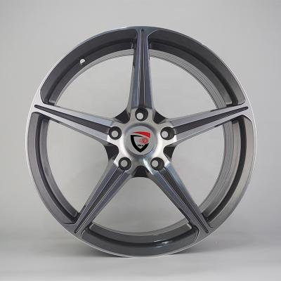 China Aluminum Alloy Suitable Gray 18 Inch Touring Car Wheels Factory High Quality Gun Spoke Wheels Sports Car Deep 5 Inches for sale