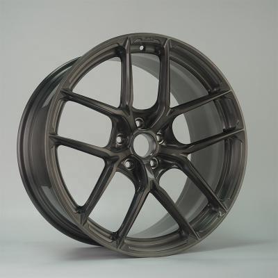 China Gray Pulled Popular Custom 18-24 5x114.3 5X120 5X112 5X108 Inch Produced 6061-T6 Aluminum Alloy Forged Aluminum Alloy Wheels for sale