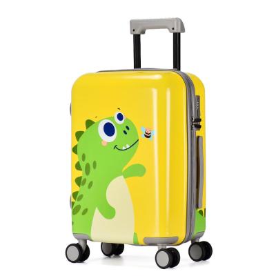 China Cartoon Dinosaur Printing ABS PC Travel Kids Travel Trolley Luggage for sale