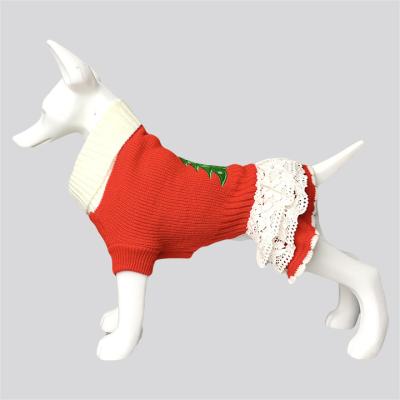 China Christmas Dress Dog Cat Dog Pet Cloth Clothes Sweater Coat Jacket Jumper Dress Viable Wear for sale