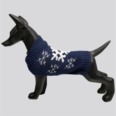 China Size Snowflake Jacquard Dog Cat Pet Fabric Clothes Sweater Jacket Coat Jacket Jumper Dress Viable Wear for sale