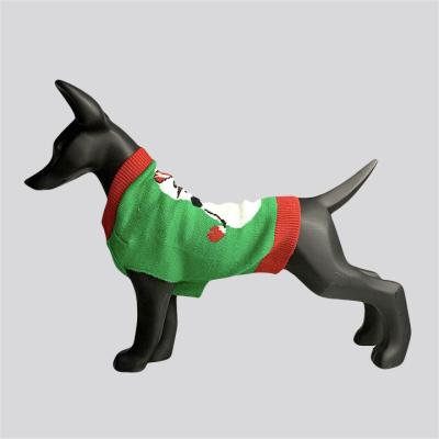 China 12GG round nedk christmas snowman green dog cat dog pet cloth clothing sweater clothing coat jacket jumper dress viable wear for sale