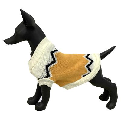 China Orange Black White Curvy Round Neck Dog Cat Pet Cloth Clothes Sweater Jacket Coat Jacket Jumper Dress Wear Viable for sale