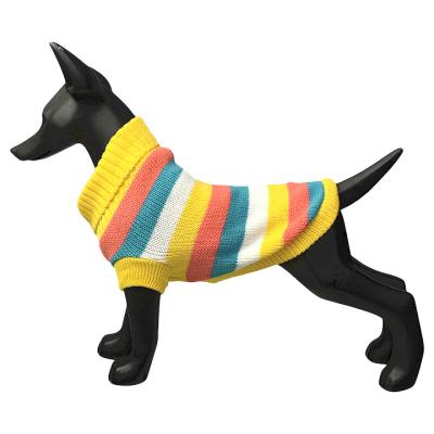 China Viable Regular Striped Rainbow Striped Dog Cat Dog Pet Cloth Clothing Sweater Jacket Coat Jacket Jumper Dress Wear for sale