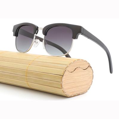 China CE Metal Sunglasses Wooden Bamboo Sunglasses Polarized High Quality Sunglasses Custom Logo BS008 for sale