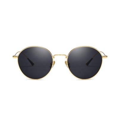 China Fashion Sunglasses UV400 Vintage Round Metal Sunglasses With Custom Logo for sale