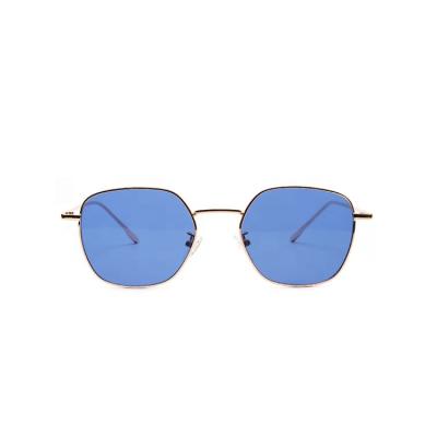 China Fashion Sunglasses New Design Sunglasses Square Metal Frame Sun Glasses Navy Blue Sun Glasses for sale