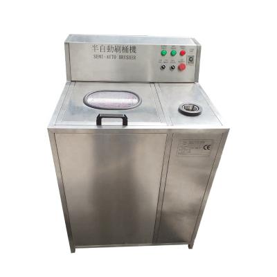 China Beverage Factory Dedicated Plastic Bucket Brusher Semi-automatic Bottle Washing Machine for sale