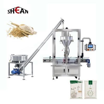 China Powder Semi Automatic Auger Spice Chilli Coffee Flour Dry Milk Powder Cans Jars Bottle Filling Machine for sale