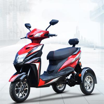 China Creative Reinforced Passenger Three Wheel E Scooter Carbon Steel Frame Passenger Tricycle Adult Moped Scooter 500w for sale