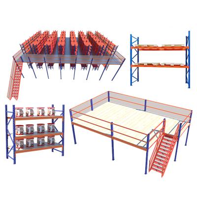 China Corrosion Protection Attic Loft Mezzanine Floor Metal Half Cabinet Attic For Rack Rack Shelf Shelves for sale