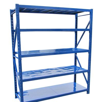 China Corrosion Protection Metal Light Duty Steel Rivet Boltless Lightweight Shelving For Warehouse Storage Rack for sale