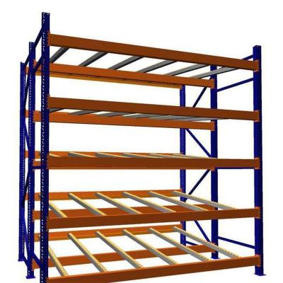 China Corrosion Protection Metal Warehouse Rack Roll Track Shelving Racking System Flow Shelving for sale