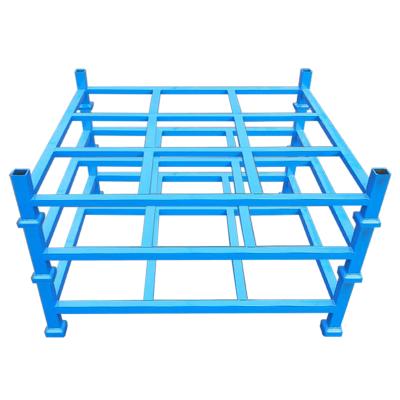 China Collapsible Corrosion Protection and Wheel Truck Foldable Heavy Tire Iron Stacking Rack Stackable Rack for Factory for sale