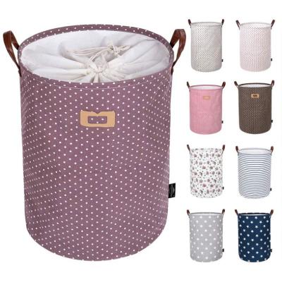 China New-fashion cheap round cloth fabric laundry basket foldable laundry bag basket for sale