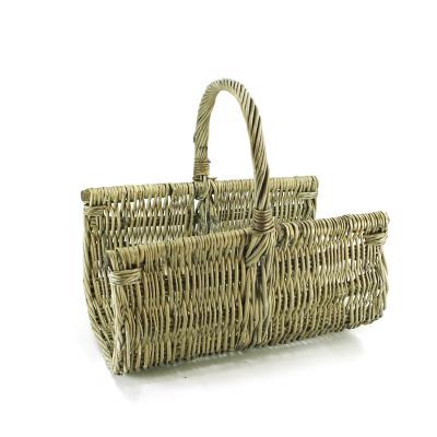 China Willow Material Cheap Indoor Log Wicker Firewood Storage Basket for sale