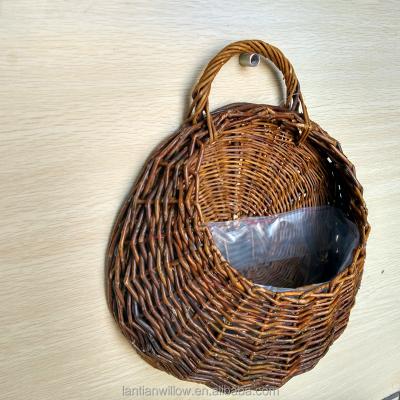 China Modern handmade wicker hanging basket for the garden for sale