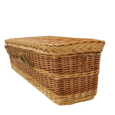 China Best 2019 European Style China Adult Chinese Funeral Willow Casket Coffin for sale