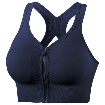 China Women Breathable Seamless High Stretch Friendly Sports Back Beauty Wear Fitness Yoga Shockproof Cross Bra for sale