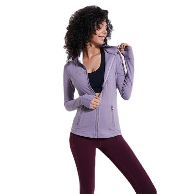 China New Women Fitness Patchwork Long Sleeve Zipper Sports Jacket Breathable Clothing Wholesale Breathable Running Elastic Exercise Jacket for sale