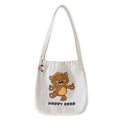 China Custom Canvas Handled Tote Bags Logo Printed Cotton Fashion Shopping Bag Wholesale Reusable Canvas Bag for sale