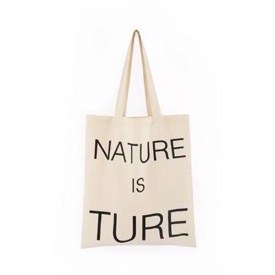 China Promotional Customized Cute Washable Durable Handled Logo Size Canvas Tote White Cotton Shopping Canvas Bag for sale