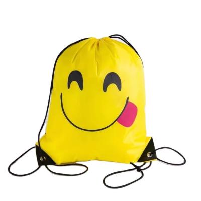 China With USB original factory cheap polyester suction string sports bag custom promotional drawstring bag for sale