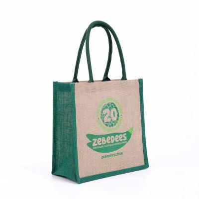 China Wholesale Promotional Drawstring Printed Wine Tote Grocery Coffee Cosmetic Gift Handled Shopping Jute Bag for sale