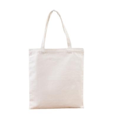 China Customized Logo Handled Printing Natural Color Cotton Canvas Reusable Shopping Tote Bags for sale