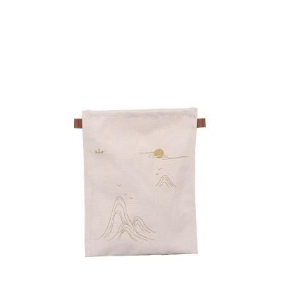 China Drawsting Personalized Double String Drawstring Cotton Muslin Bags With Your Logo Cotton Drawstring Bag for sale