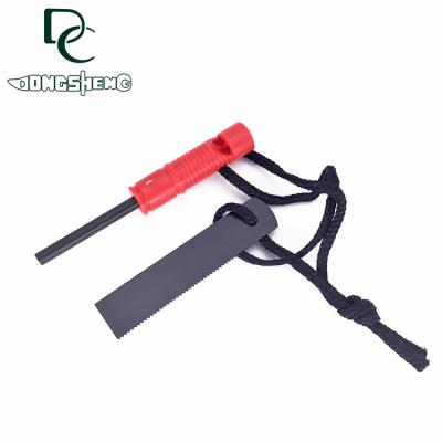 China Small Flint Multifunctional Outdoor Survival Whistle Camping Emergency Equipment Fire Starter Flintstones Bushcraft for sale