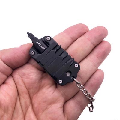 China Outdoor Pocket Easy Carry Mini Cool Gift Survival Tool Multifunctional Hexagon Coin EDC Tool Hex Folding Knife Key Chain Screwdriver for sale