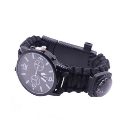 China Durable Paracord Rescue Multitool Paracord Rescue Rope Bracelet Knife Outdoor Camping Watch Whistle Thermometer Kit Kit for sale