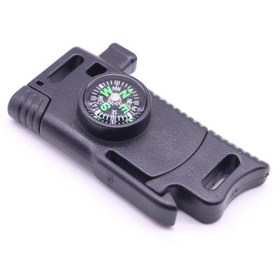 China Durable Paracord Side Strap Paracord Paracord Knife Compass Whistle Buckle Whistle Buckle Outdoor Survival Kits for sale