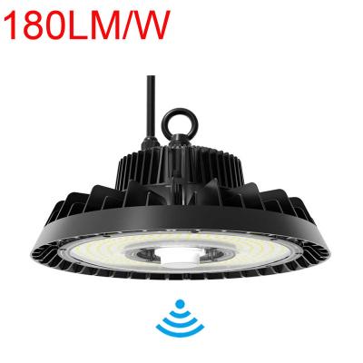 China Warehouse APP Design UFO 100w High Bay Light 180lm/w Mobile Industrial Workshop 100w Led High Bay Light for sale