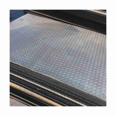 China Hot Sale High Quality 304S Q195 Q235B Chequered Sheet Galvanized Hot Rolled Steel Checkered Plate Customization for sale