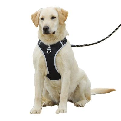 China Manufacturer Designer Breathable Reflective Pet Collar Chest Strap Luxury Reflective Dog and Costume Back Harness for sale