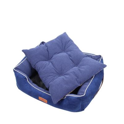 China Viable Wholesale Custom Luxury Pure Color Dog Sofa Bed For Small Dogs Pet Nest Cat Cushion for sale