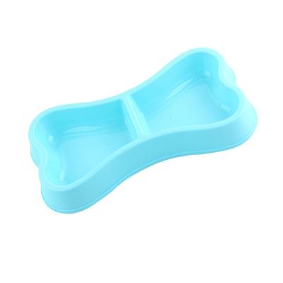 China Double Bowl Puppy Feeding Water Pet Bone Basin Durable Type Plastic Dog Supplies Durable Drop-Resistant for sale