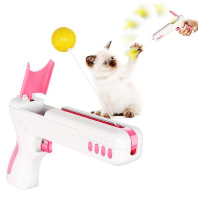 China Stocked Funny Funny Interactive Game Cat Interactive Toys of Cat Stick That Can Rebound Cat Stick Toy Kitten Exercise for sale