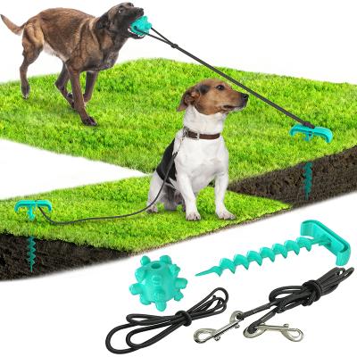 China Dog Toy Rope Knot Molar Ball Bite Tooth Stocked Cleaning Outdoor Conflict Walking Suction Rope Sound Ball Ground Cone Bolt Supplies for sale