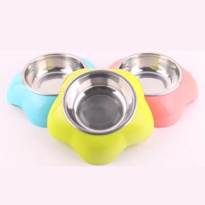 China Sustainable Stainless Steel Dog Bowls Food And Water Non Slip Anti Skid Stackable Pet Puppy Dishes for sale