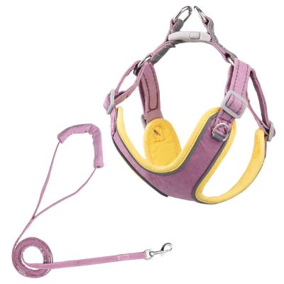 China Stored Pet Harness Vest Pet Leashes Dog Collars Leashes No Pulling Dog Harness With Free Leash for sale