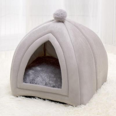 China Cat Bed Cave House Foldable Viable Cat Tent House Comfortable for Indoor Outdoor Cats for sale