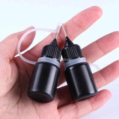 China Black Needle Tips Bottle 10ml 15ml 30ml 50ml .5oz 1oz Black Plastic LDPE Needle Tips Bottle ejuice Eye Drops For Empty Refillable eliquid PE Liquid for sale