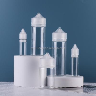 China Vape e liquid child dispensing 10ml 15ml 30ml 50ml 60ml 100ml 120ml 2oz Plastic Squeeze Bottle V2 and tamper-proof clear plastic bottle V2 ejuice for sale