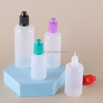 China Soft plastic squeeze 3ml 5ml 10ml 15ml 20ml 30ml 50ml 100ml 1oz medicine eliquid e juice PE LDPE child proof oil plastic vape bottle for sale